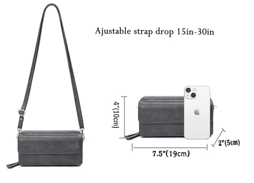 Image of Lanyani RFID Crossbody Wallet Wristlet Purse with Phone Pocket For Women Vegan Leather