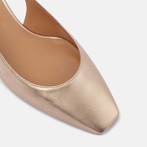 Women's Chunky Heel Square Closed Toe Slingback Pumps Chic Bowknot Slip On Mid Heel Slingback Shoes Date Party Dressy Block Heels for Women3