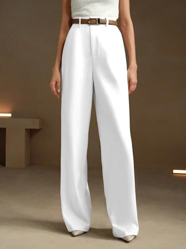 Image of KERI PERRY Trousers for Woman Pants Women's Formal Office Korean | Black Beige Track Pant | Straight | Cotton Spandex Stretchable Trouser | High-Waisted Bottom Wear