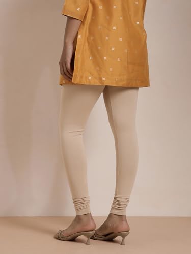 Image of TWIN BIRDS Tailored Cut and Classic Fit Super Stretchable Elastane Fabric Churidar Leggings for Women