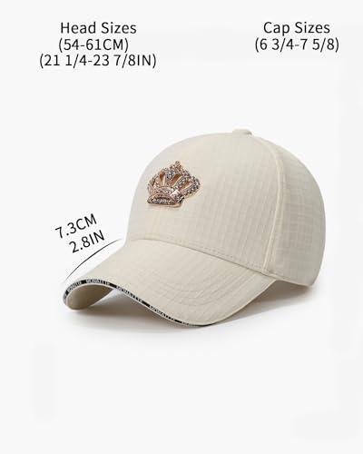 Gorra deportiva ajustable con decoración corona para mujer miniatura 3