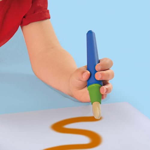 SES Creative 14440 My First - 3 Sichere Baby-Pinsel aus Kunststoff - Unzerbrechlich, Gute Griffigkeit für kleine Hände - Flach-, Rund- und Spitzpinsel - Mein erstes Pinselset - Für Kinder Ab 1 Jahr