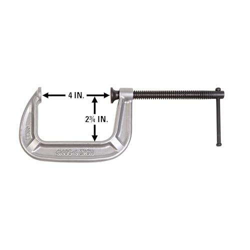 Image of Wilton C-Clamp, 4 inch Opening, 2-3 /4 inch Throat, 1535 Lbs. Clamping Force (Model 144C)