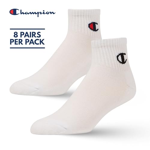 Champion Boys and Girls Socks 8 Pair Crew Low Cut No Show Ankle Quarter Socks for Girls2