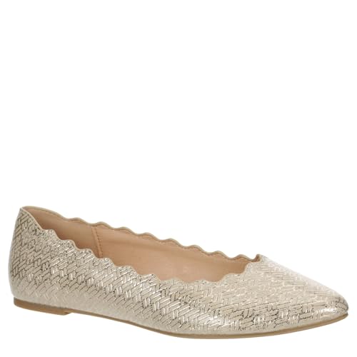 XAPPEAL Amanda - Women's Scalloped Pointed Toe Slip-On Ballet Flat