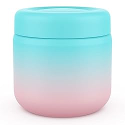 The food flask has a capacity of 385 ml, Weighs:380 g, Size:11.2 x 11.2 x 12 cm. Double-wall vacuum insulation design of the food flasks for hot food can keep your child's lunch hot for up to 5 hours or cold for up to 8 hours. WayEee food flasks are ...