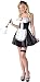 YYAN Mujer Sexy French Doncella Traje Anime Cosplay Ropa de lencería Trajes de rol Juego de rol Sexy Travieso Delantal de Encaje Empuje hacia Arriba Bustiers Black