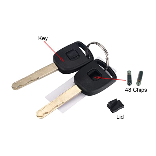 Ignition Switch Cylinder & 4 Left&Right Door Lock Cylinder W/ 2 Keys& Chips Compatible With Honda 2003-2005 Civic 2002-2006 Cr-V 2003-2011 Element 2004 2005 S2000 #TOP4