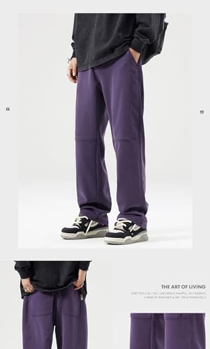 Jeans Pants Trouser Denim Spring and Autumn Lyocell Stretch Straight Drop Men's Patchwork Design Sense Youth Loose Long4