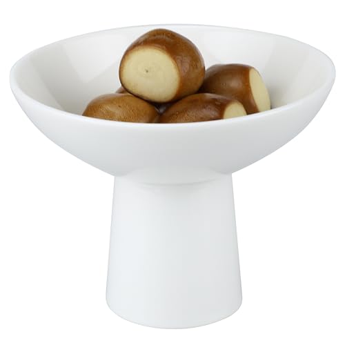 EIKS Ceramic Dessert Bowls for Serving & Displaying Ice Cream Fruit Pudding Trifle Nuts Small Snacks (High Foot)