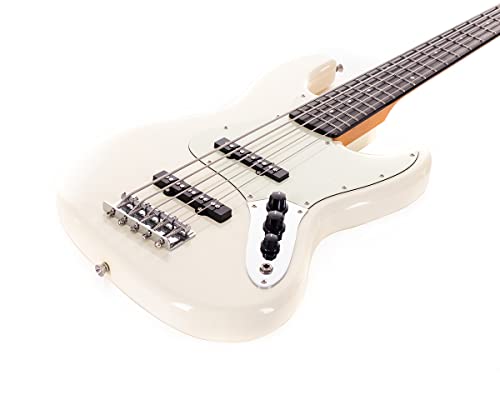 Contra-baixo passivo 5 cordas Olympic white TW-73 Woodstock Series Tagima