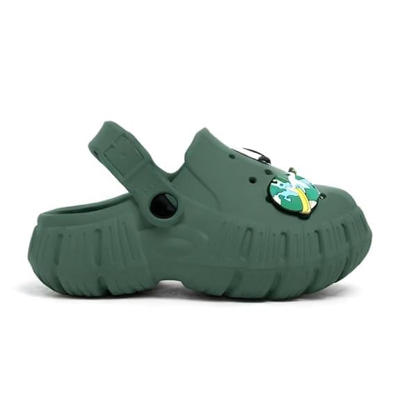 Image of Unisex Kids Clogs Soft Anti Skid Mules Sandals with Adjustable Back Strap Indoor & Outdoor Slipper for Boys & Girls Everyday Use Waterproof Jibbex Slides