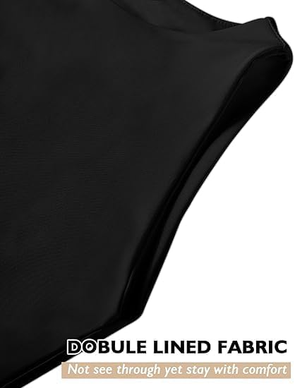 AURUZA Women's Crop Tops, Double Lined Crop Top, High Neck Cropped Tank Top Sleeveless Racerback Tops Basic Summer Shirt - Image 5