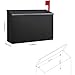 LAND·VOI Wall-Mount Mailbox with One Flag Kit and Three Sets of 0-9 Mailbox Number Stickers, Mailboxes for Outside, Galvanized Steel Rust-Proof Metal Post Box, 4.33