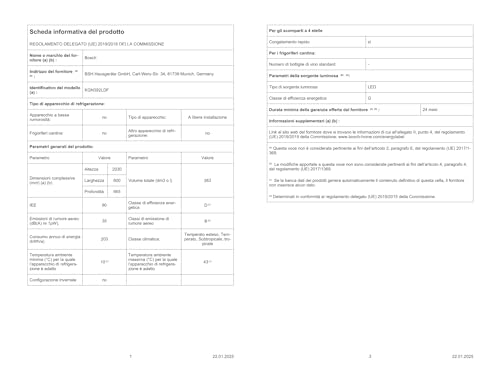 BOSCH KGN392LDF FRIGORIFERO COMBINATO - 16