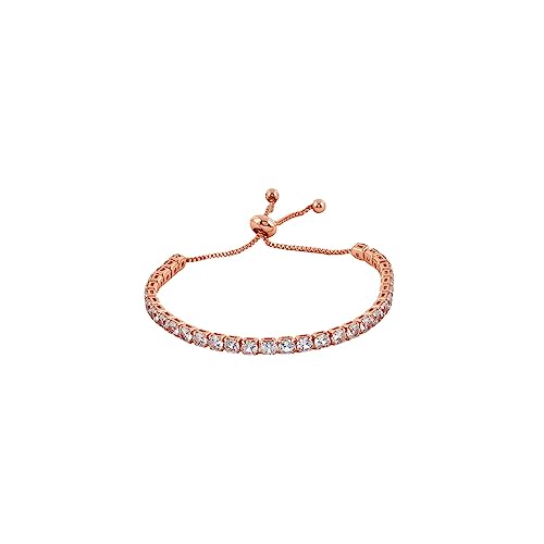 Image of Joker & Witch Stainless Steel Women Lucinda Analog Watch Bracelet Stack, Band Color-Rose Gold, Dial Color-White