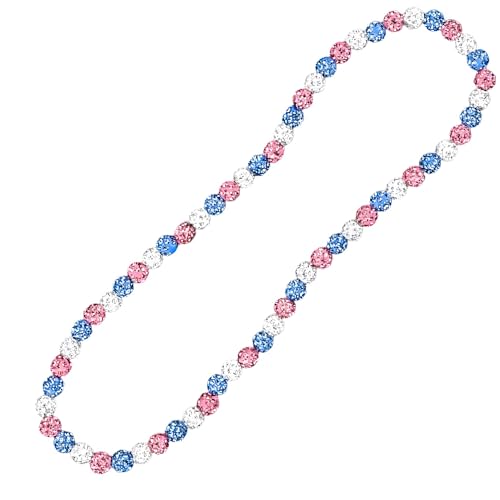 Bling Baseball Necklace Ice Collection Necklace for Competitive Athletes,Glitter Rhinestone Ball Necklaces for Men Women Inspired Sports Jewelry Gift Accessory 16