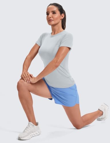 Image of MathCat Seamless Short Sleeve Workout Tops for Women