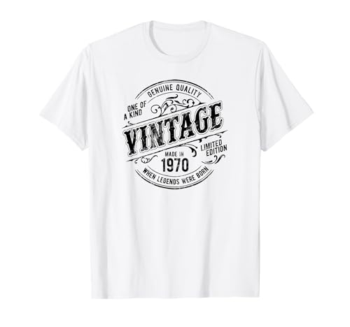 55th Birthday Made In 1970 When Legends Were Born Vintage Camiseta