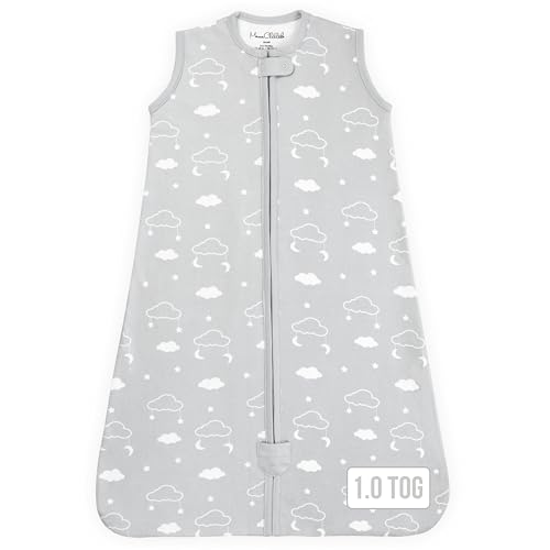 Image of Baby Sleep Sack 1.0 TOG, Organic Cotton Baby Wearable Blanket with Two-Way Zipper, Swaddle Transition Baby Sleeping Bag, All-Season Sleep Sack for Newborn Infant Toddler Boy Girl, 0-6 Months, 1-Pack