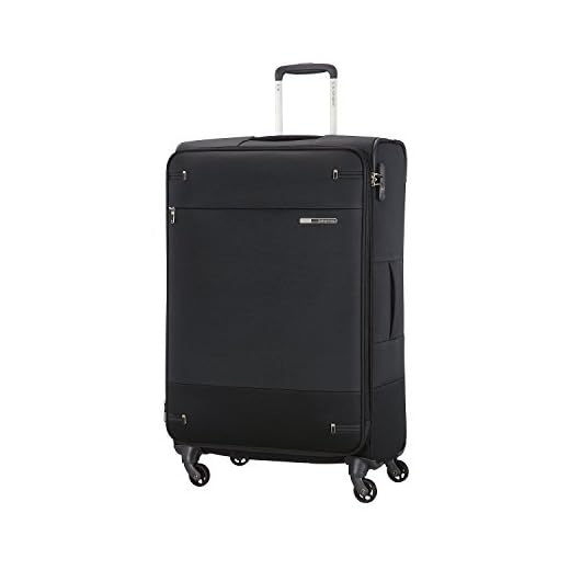 Samsonite Base Boost Spinner M Maleta Expansible, 78 cm, 105/112.5 L, Negro (Black)
