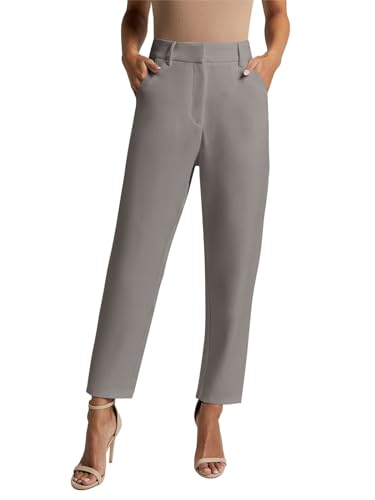 NIMIN Women High Waisted Dress Work Ankle Pants 26"/28"/30" Inseam