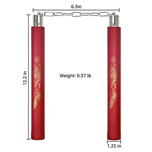 Zalani Nunchucks,Safe Foam Rubber Training Nunchucks(Red) #TOP3