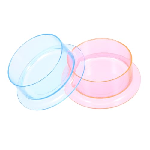 iplusmile Lot De 2 Gamelles Multifonctions Anti-Renversement en Plastique, Bols d'eau pour Reptiles Et Hamsters, Coloris Bleu Et Rose, Taille Moyenne, pour Animaux De Compagnie Petits Et Rongeurs