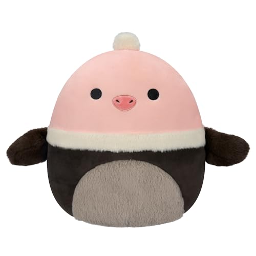Squishmallows Original 12-Inch Agnes Rose Charcoal Ostrich - Official Jazwares Plush