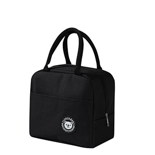 UV STYLISH Bolsa de almuerzo, bolsa de almuerzo, bolsa de picnic, bolsa de almuerzo aislada, bolsa térmica, bolso de picnic para mujeres, adultos, estudiantes y niños (negro) Cover