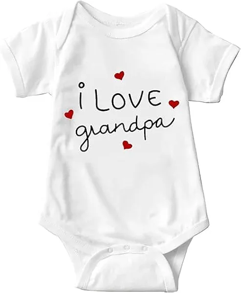 Kreleurs I Love My Grandma and Grandpa Baby Bodysuit Pregnancy Announcement Newborn One Piece Infant Ounfit