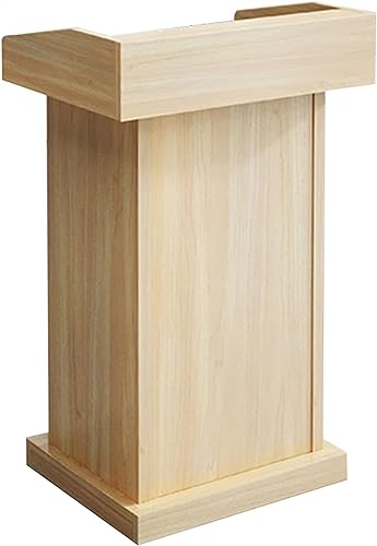 DUANHOZ Lectern Podium Stand, Multi Function Pulpit foLectern Podium Stand, Floor Lectern Podium Lectern Podium Stand, Wood Podium Wood Lectern Delicate Curved Podium Floor Stand