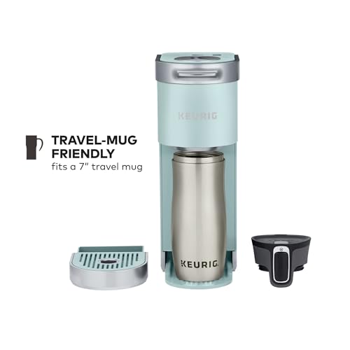 Image of Keurig K-Mini Plus K-Cup Single Dose Coffee Maker, 6 to 12 Ounces, Mix Size, Holds Up to 9 K-Cup Capsules, Misty Green