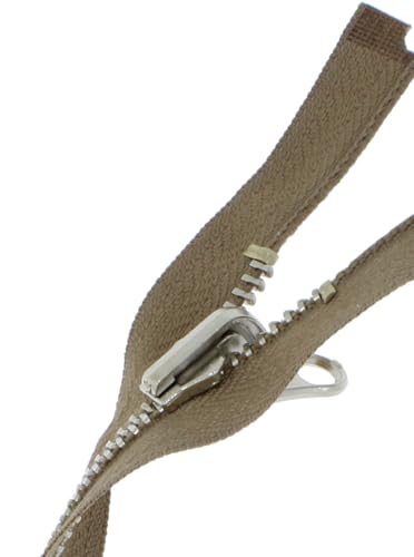 Cerniere reversibili, in metallo, argento, divisibili per giacche (beige scuro,