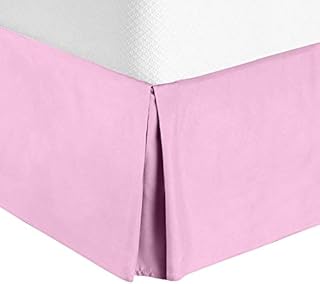 Rohi Double Base Valance Sheet - Extra Deep 16 Skirt Valance Sheet - Easy Care Fitted Bed Sheets  (Fit Under Mattress,Aubergine)