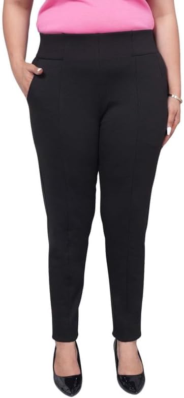 Women's Solid Cotton Lycra High Waist Ankle Length Tummy Tucker Jeggings Trouser with 2 Side Pockets | Office Wear Summer Pants | Regular Fit, Stretchable, Comfortable & Stylish Everyday Bottoms