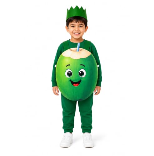 Image of Raj Costume Kids Fruit & Vegetable Fancy Dress Costume | Soft Felt Fruit and Vegetable Cutout Costume for Boys & Girls | School Annual Function