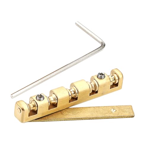 Toddmomy Stringed Instrument String Nut Replacement Brass Bridge Nut String Accessories for Bass Guitars