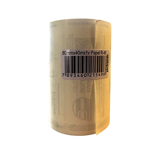 Bobina Térmica, Regispel, 80mmx40m, 1 Via, Amarela, 48 Gramas, Caixa com 30