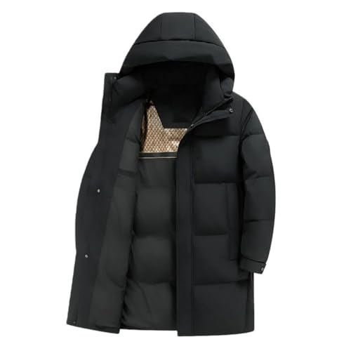 Abrigo de plumón grueso hombre capucha chaqueta invierno resistente al frío