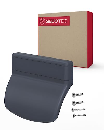 Gedotec Balcony Handle Made of Plastic, 1 Piece, Handles for Home Including Mounting Material, ECON, Balcony Handle, Dark Grey RAL 7016, Door Handles for Cupboards - Cupboard Handles