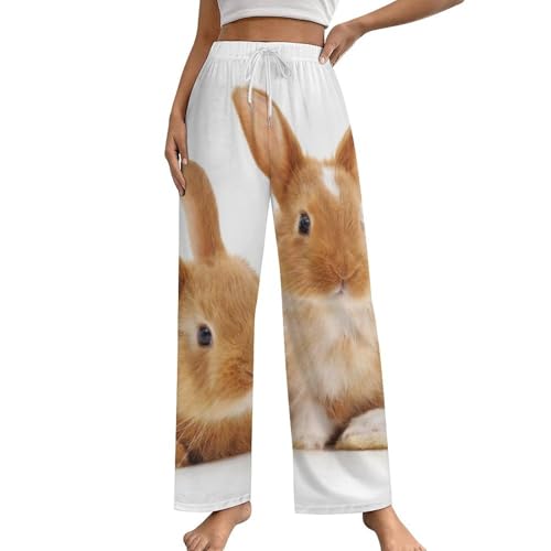 Pantalon de nuit femme lapin brun idéal pour vos soirées cocooning à la maison
