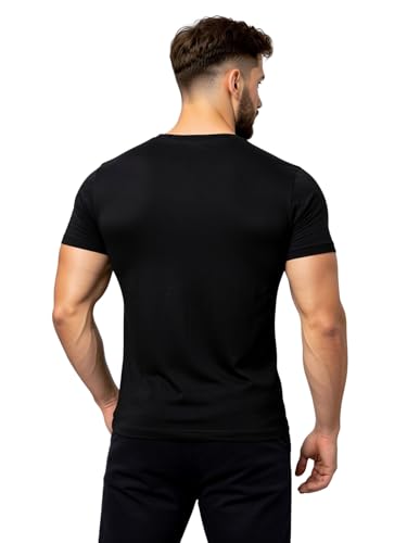 Image of 3Colors Men's Active Polyester T-Shirt | Quick Dry Gym & Sports Wear | Breathable Stretch Workout Tee | Slim Fit Training Running T-Shirt-RED Level UP