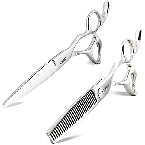 6 INCH Hair Cutting Scissors and 6 INCH Hair Thinning Scissors Barber Scissors Hairdressing Scissors Kinsaro Cover