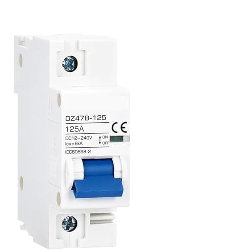 Disjoncteur 1P DC 100A 125A pour interrupteur de batterie 12V 24V 48V 96V