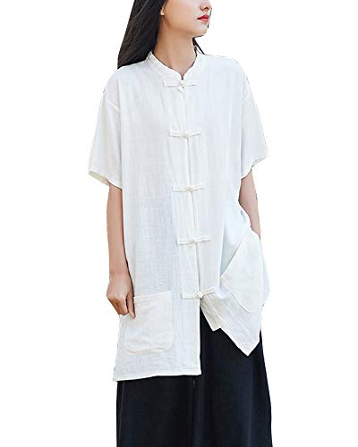 Femme Vêtement Tai Chi Kung-Fu Chemise Costume De Tang Blanc Cover