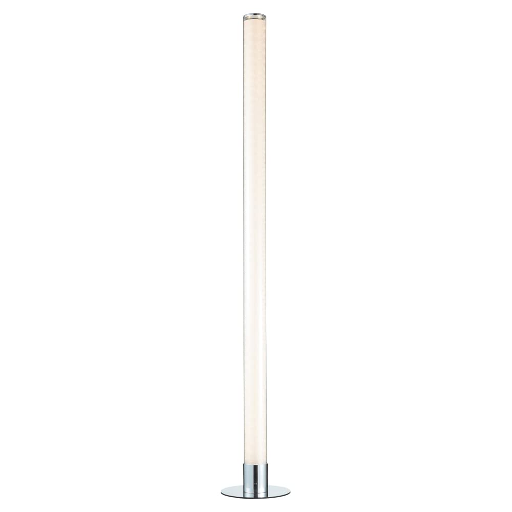 LITECRAFT Glow Shimmer Floor Lamp Cylinder Colour Changing LED Base - Chrome