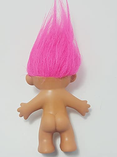Troll Doll Pink Hair Vintage miniatura 2