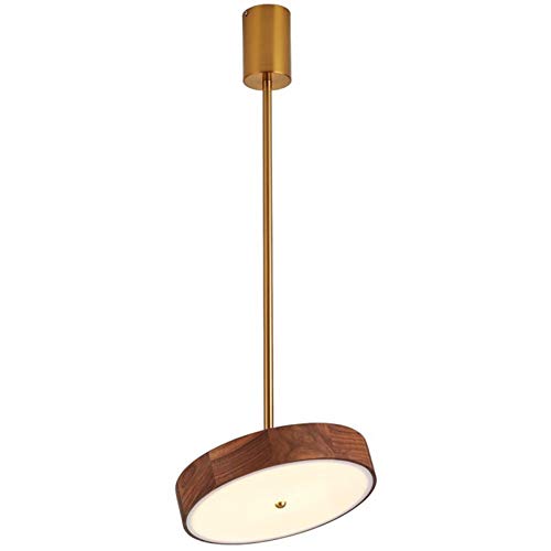 Suspension LED en bois de noyer lustre d'art créatif pour design intérieur