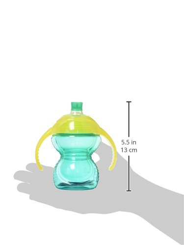 Munchkin Click Lock Bite Proof Trainer Cup, Green/Yellow, 7 Ounce, 2 Count